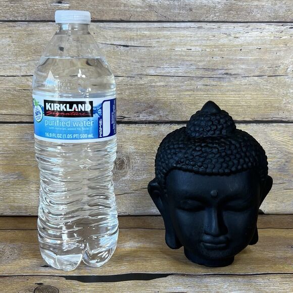 Buddha decorative head sculpture  Skze 6” X 4” Approx Plaster or similar - Picture 8 of 9